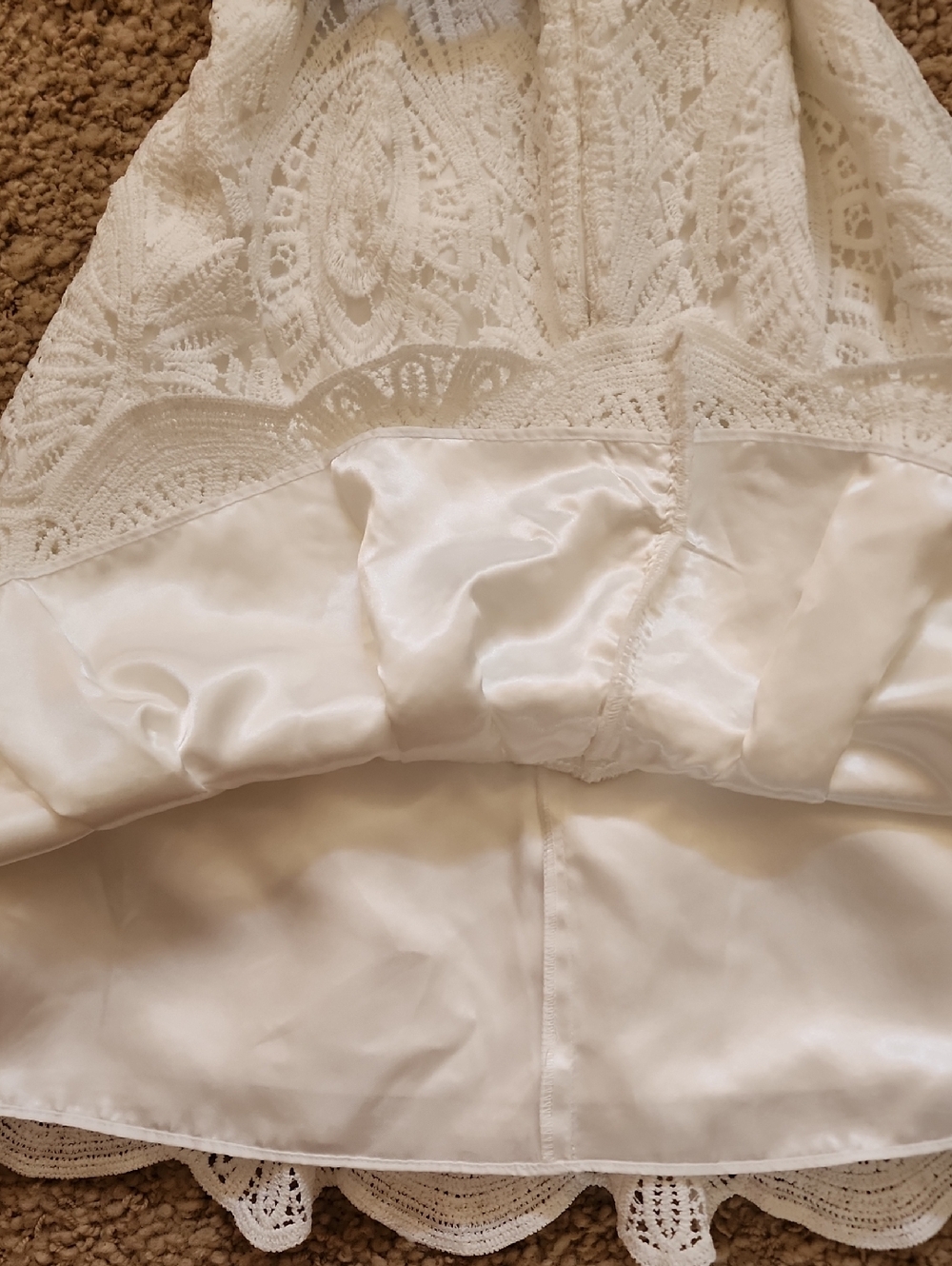 White House Black Market White Lace Dress - Picture 8 of 9